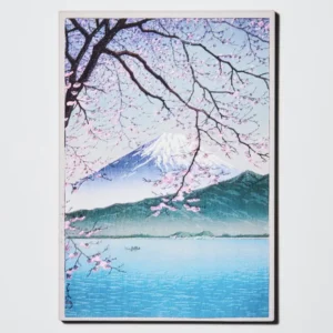 Carte postale japonaise en bois