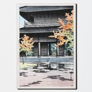 Carte postale japonaise en bois