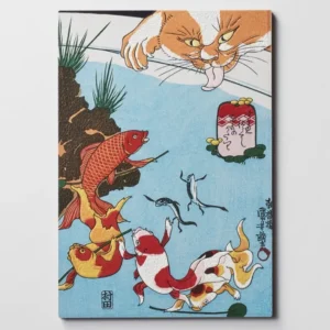 Carte postale japonaise en bois