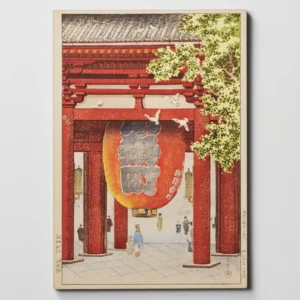 Carte postale japonaise en bois